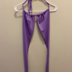 Purple tie crop top